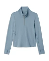 Rhone Course To Court Quarter Zip Top In Blue Mist