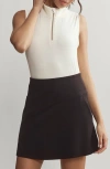 Rhone Course To Court Sleeveless Half Zip Top In Cream