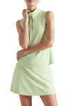 Rhone Course To Court Sleeveless Half Zip Top In Lime Zest