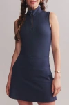 Rhone Course To Court Sleeveless Half Zip Top In Navy Blue