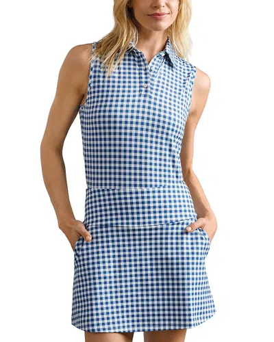 Rhone Course To Court Sleeveless Polo Shirt In Blue