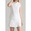 Rhone Course To Court Sleeveless Polo In Snow White