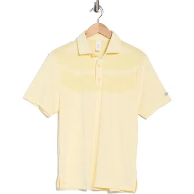 Rhone Cross-court Performance Polo In Yellow Dawn