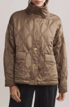 Rhone Dalston Water Repellent Quilted Jacket In Brown