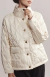Rhone Dalston Water Repellent Quilted Jacket In Cream