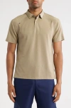 Rhone Delta Performance Piqué Polo In Brown