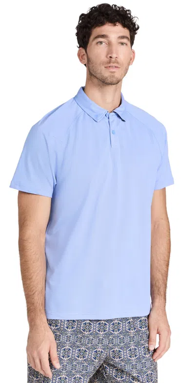 Rhone Delta Pique Polo Shirt Blue Mist/zen Blue