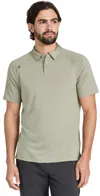 RHONE DELTA PIQUE POLO OLIVINE/SEAGRASS GREEN