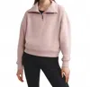 Rhone Dreamglow 1/2 Zip Long Sleeves In Rose Dust In Pink