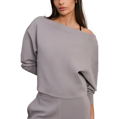 Rhone Dreamglow Bateau Sweatshirt In Gray