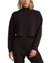 Rhone Dreamglow Mock Neck Crop Sweatshirt In Brown