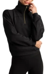 Rhone Dreamglow Half Zip Sweatshirt In Black
