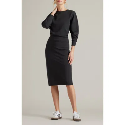 Rhone Dreamglow Long Sleeve Sweatshirt Dress In Black Heather