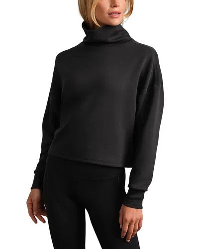 Rhone Dreamglow Mock Neck Sweatshirt In Black