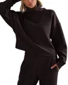 Rhone Dreamglow Mock Neck Sweatshirt In Brown