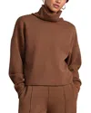 Rhone Dreamglow Mock Neck Sweatshirt In Brown