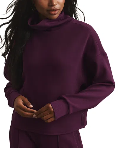 Rhone Dreamglow Mock Neck Sweatshirt In Burgundy