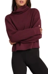 Rhone Dreamglow Mock Neck Top In Burgundy