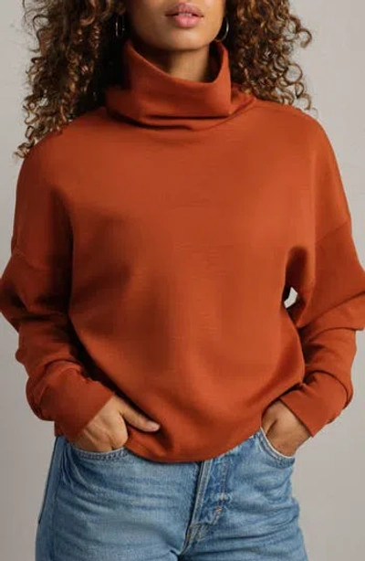 Rhone Dreamglow Mock Neck Top In Orange