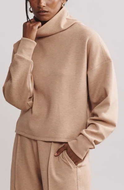 Rhone Dreamglow Mock Neck Top In Camel