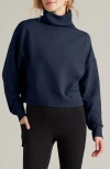 Rhone Dreamglow Mock Neck Sweatshirt In Navy Blue