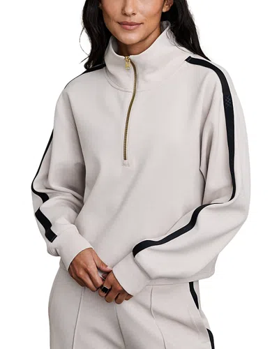 Rhone Dreamglow Track Stripe Half Zip Sweatshirt In Neutral
