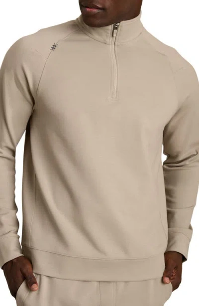 Rhone Dreamstate Quarter Zip Pullover In Brown