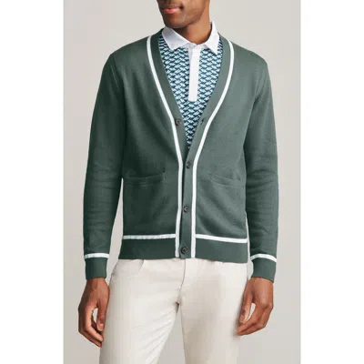 Rhone Earl V-neck Golf Cardigan In Green