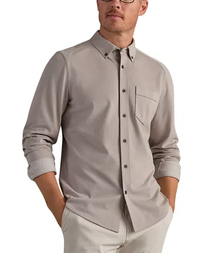 Rhone Effortless Oxford Button Down Shirt In Gray