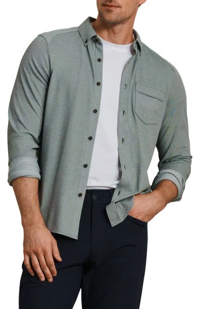 Rhone Effortless Oxford Performance Button-down Shirt In Green
