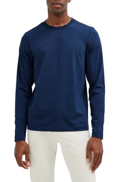 Rhone Element Long Sleeve Organic Cotton Blend T-shirt In Blue