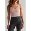 Rhone Embrace Seamless Rib Crop Top In Rose Dust