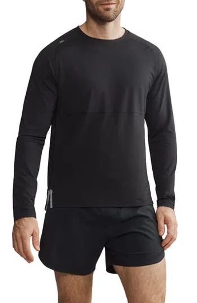 Rhone Extra Mile Long Sleeve Training T-shirt In Black