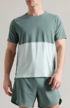 Rhone Extra Mile Performance T-shirt In Sea Green / Sea Glass Blue