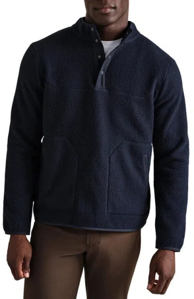 Rhone Fairbanks Fleece Quarter Snap Pullover In Black