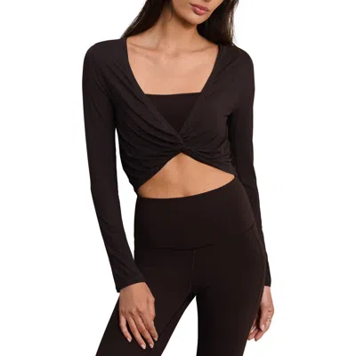 Rhone Featherweight Rib Twist Top In Dark Espresso
