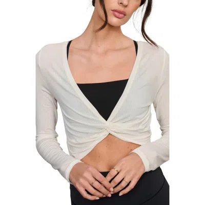 Rhone Featherweight Rib Twist Top In Off White