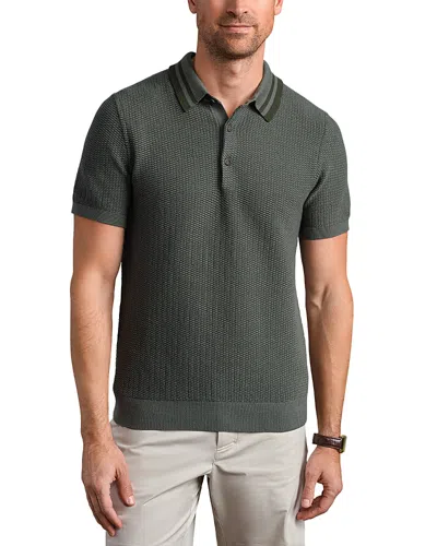 Rhone Fine Knit Sweater Polo In Gray