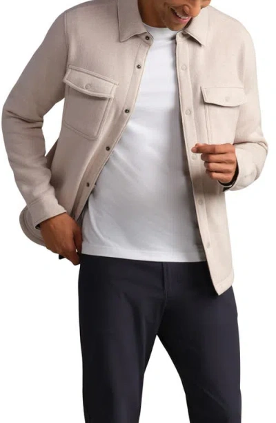 Rhone Fleece Shacket In Brown