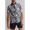 Rhone Floral Performance Golf Polo In Sleet Gray Floral Camo
