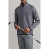 Rhone Founders Golf Quarter Zip In Gravel/true Navy
