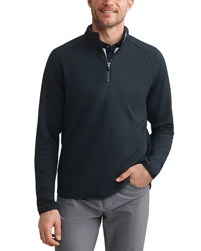 Rhone Founders Textured Quarter-zip Golf Sweater In Black
