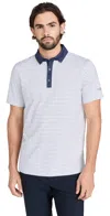 Rhone Golf Sport Polo Bright White/true Navy Stripe In Bright White/true Navy Stripe