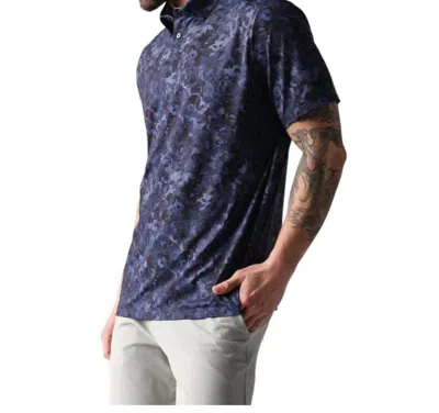 Rhone Golf Sport Polo Shirt In Navy Floral Camo In Blue
