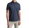 Rhone Golf Sport Polo Shirt In True Navy/ Jungle Green Paisley In Multi