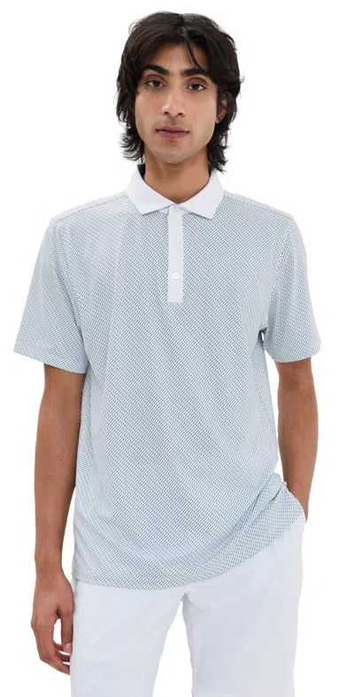 Rhone Golf Sport Polo Tidal Green Wavy Stripe
