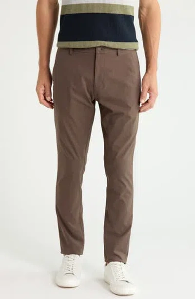 Rhone Gotham Slim Fit Water Repellent Pants In Brown
