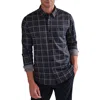 Rhone Hardy Check Flannel Button-up Shirt In Black