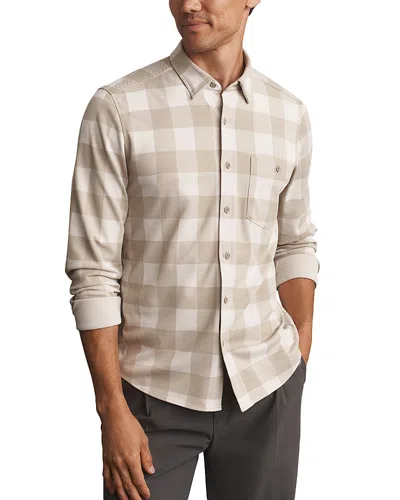 Rhone Hardy Flannel Moisture Wicking Pocket Shirt In Neutral