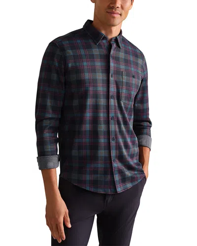 Rhone Hardy Plaid Flannel Button-up Shirt In Blue